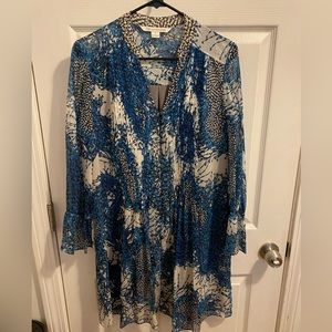 Diane von Furstenberg floral dress with ruffled sleeve detailing